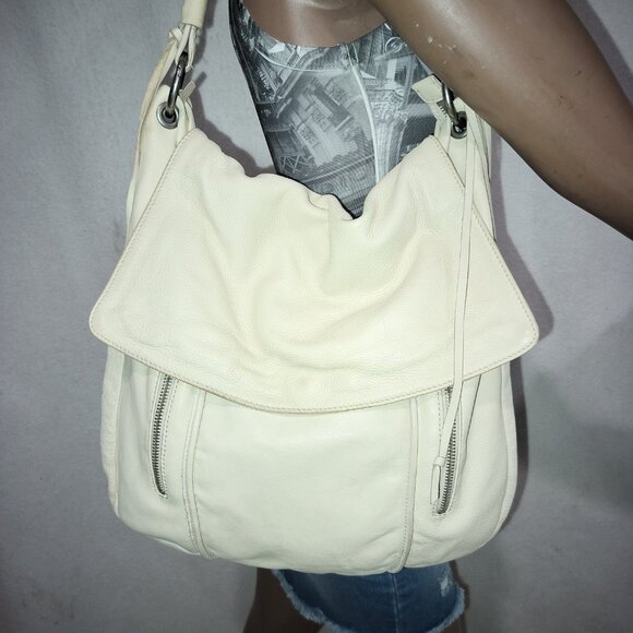 Christopher Kon Alanna Cream Colored Hobo Leather Bag - Picture 3 of 16
